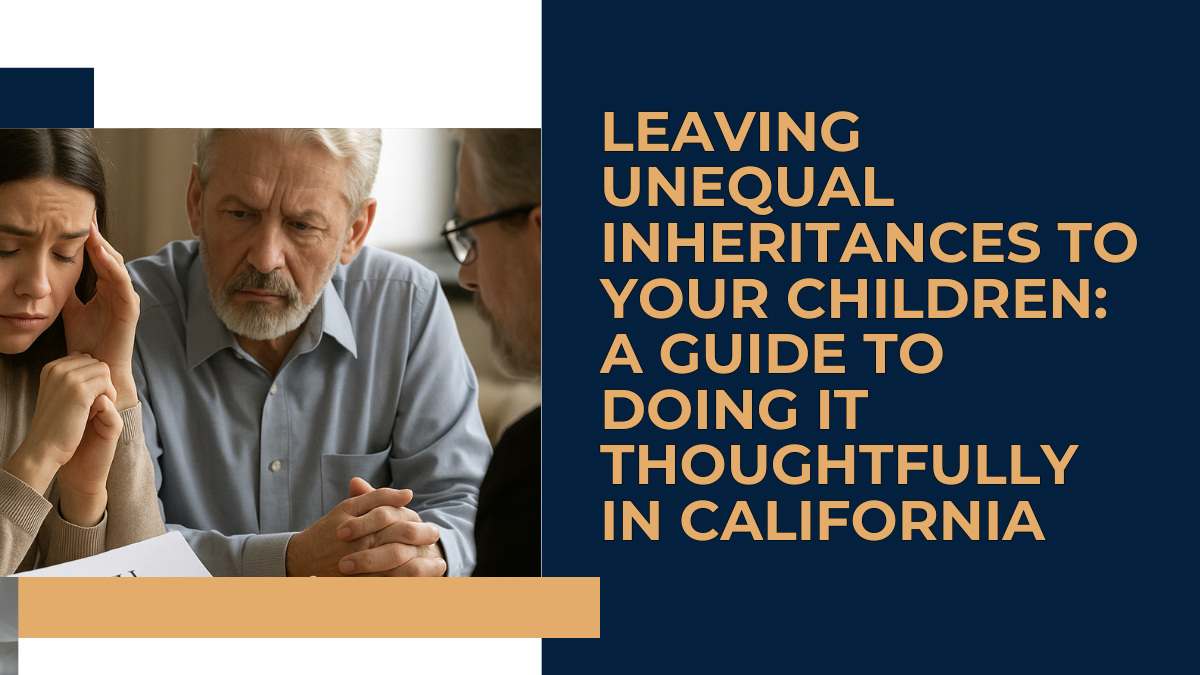A parent writes a letter of intent, providing a justification for unequal distribution in their estate planning for adult children.