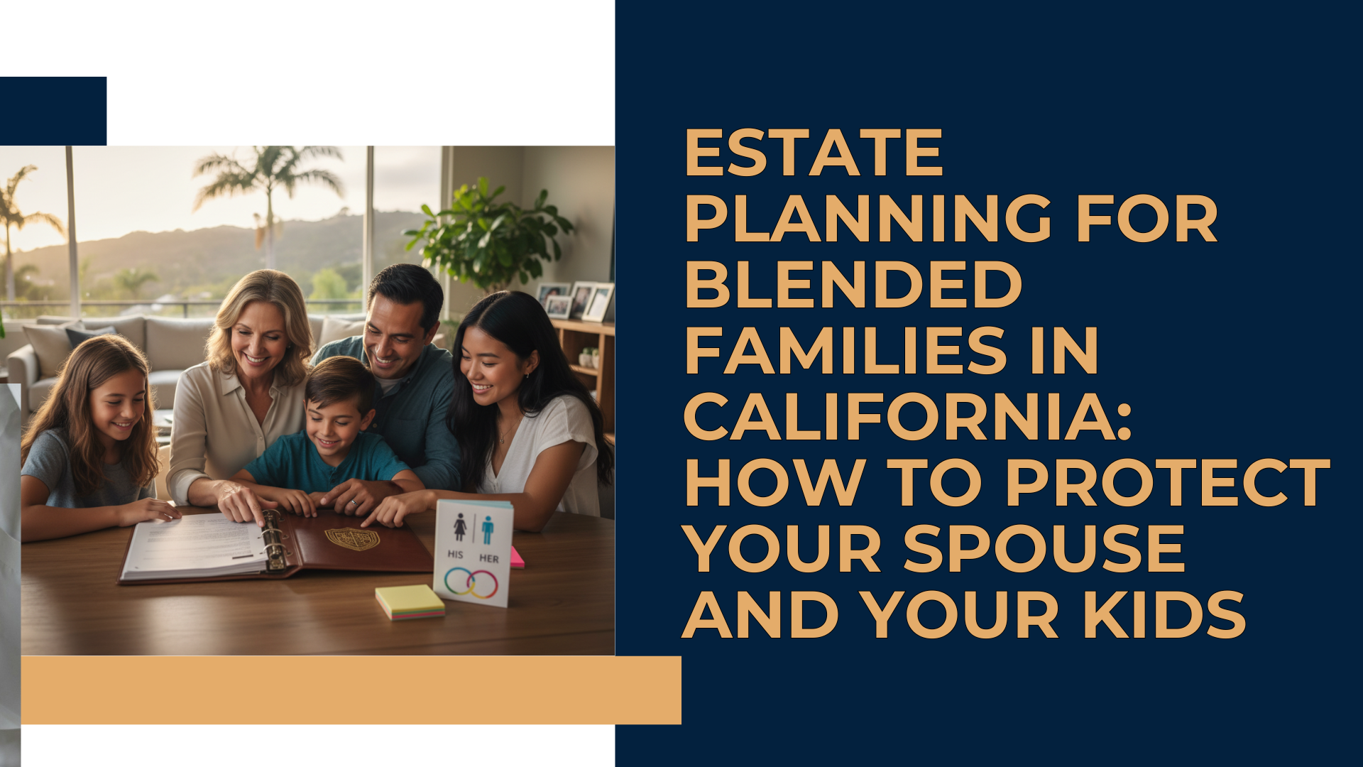 A diagram showing a complex family tree to represent the challenges of estate planning blended family situations.