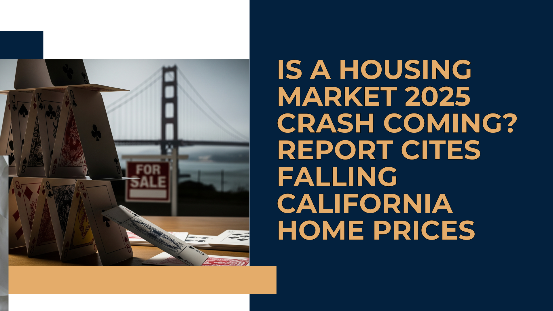 A map of the United States highlighting the California and Florida housing markets as high-risk zones.
