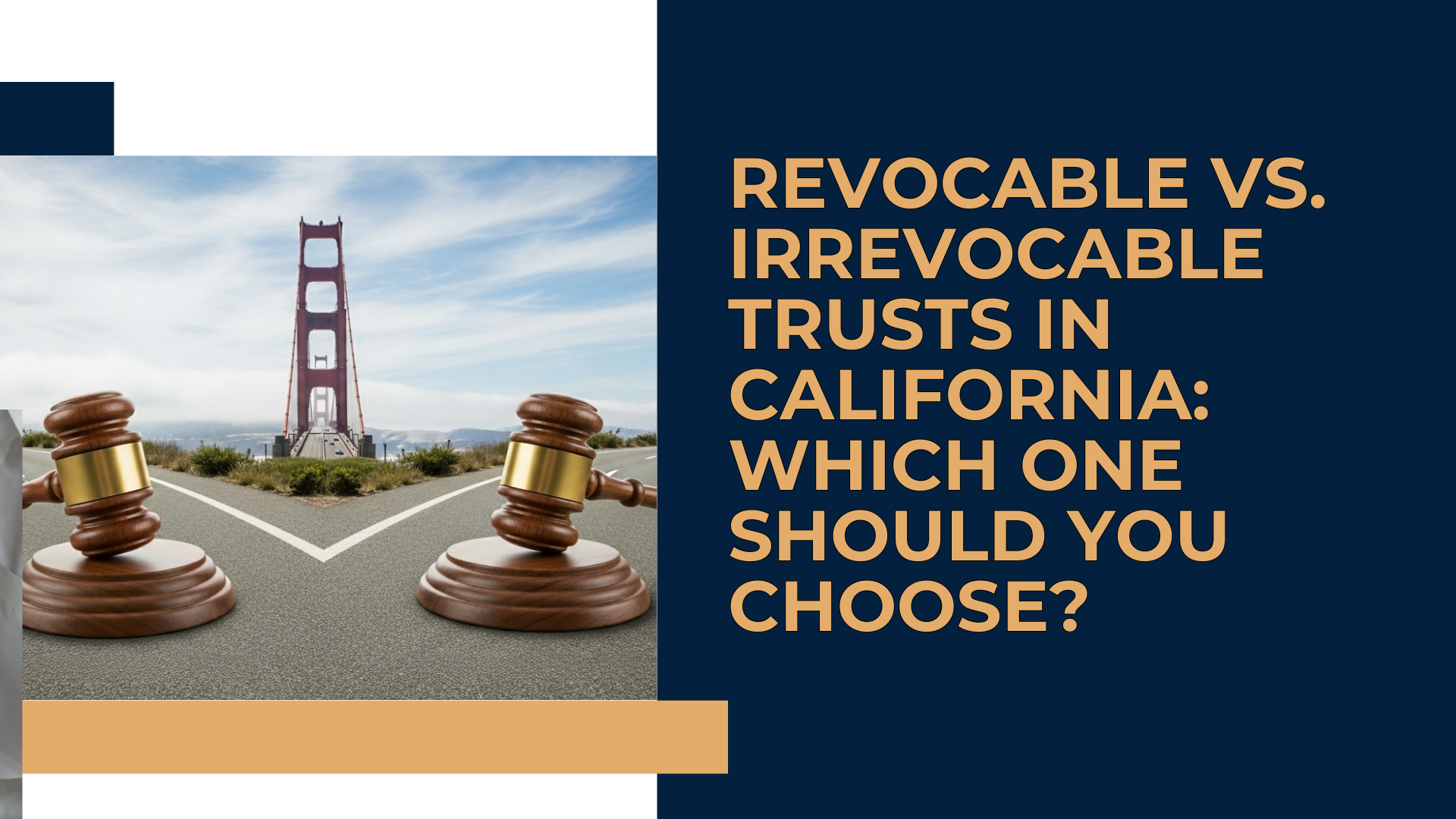 A visual diagram comparing the flexible path of a revocable trust versus the protected, locked path of an irrevocable trust.
