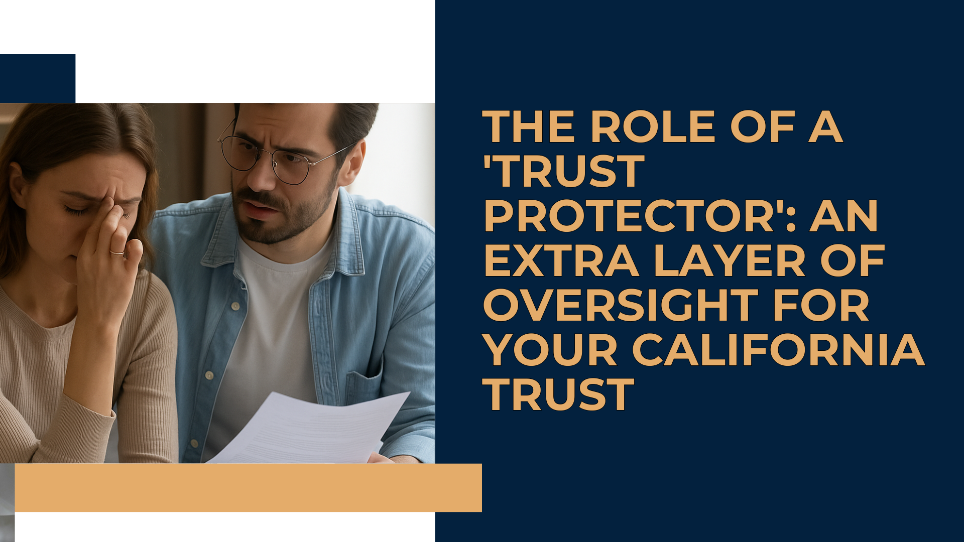 An estate planning attorney explains the role of a trust protector to a client who is reviewing their dynasty trust documents.