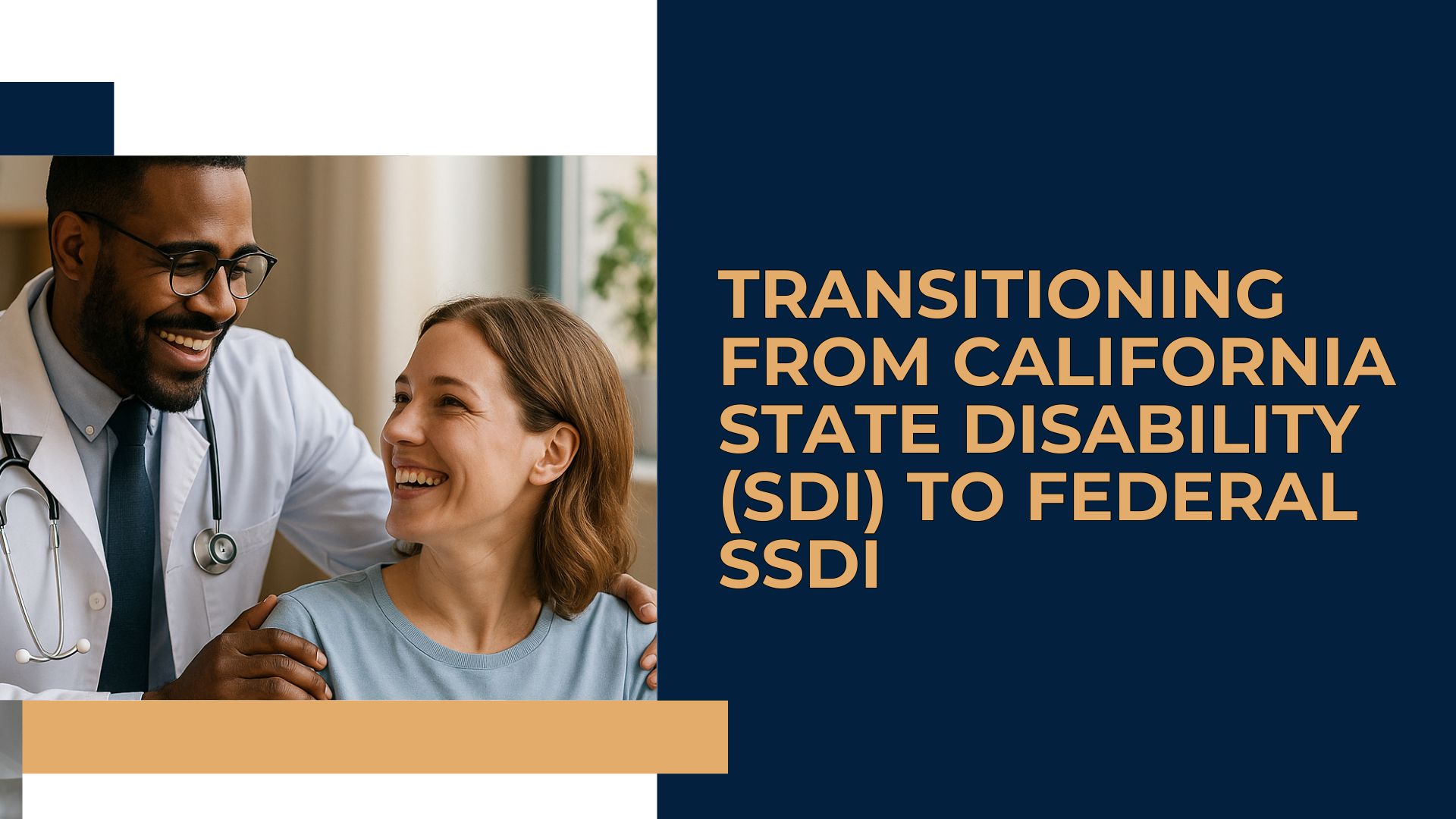 A person reviews a complex disability application form, symbolizing the transition from California SDI to SSDI.