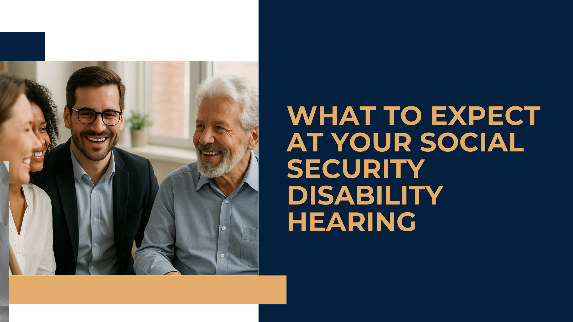 A concerned individual sits with their attorney reviewing documents in preparation for a Social Security disability hearing.