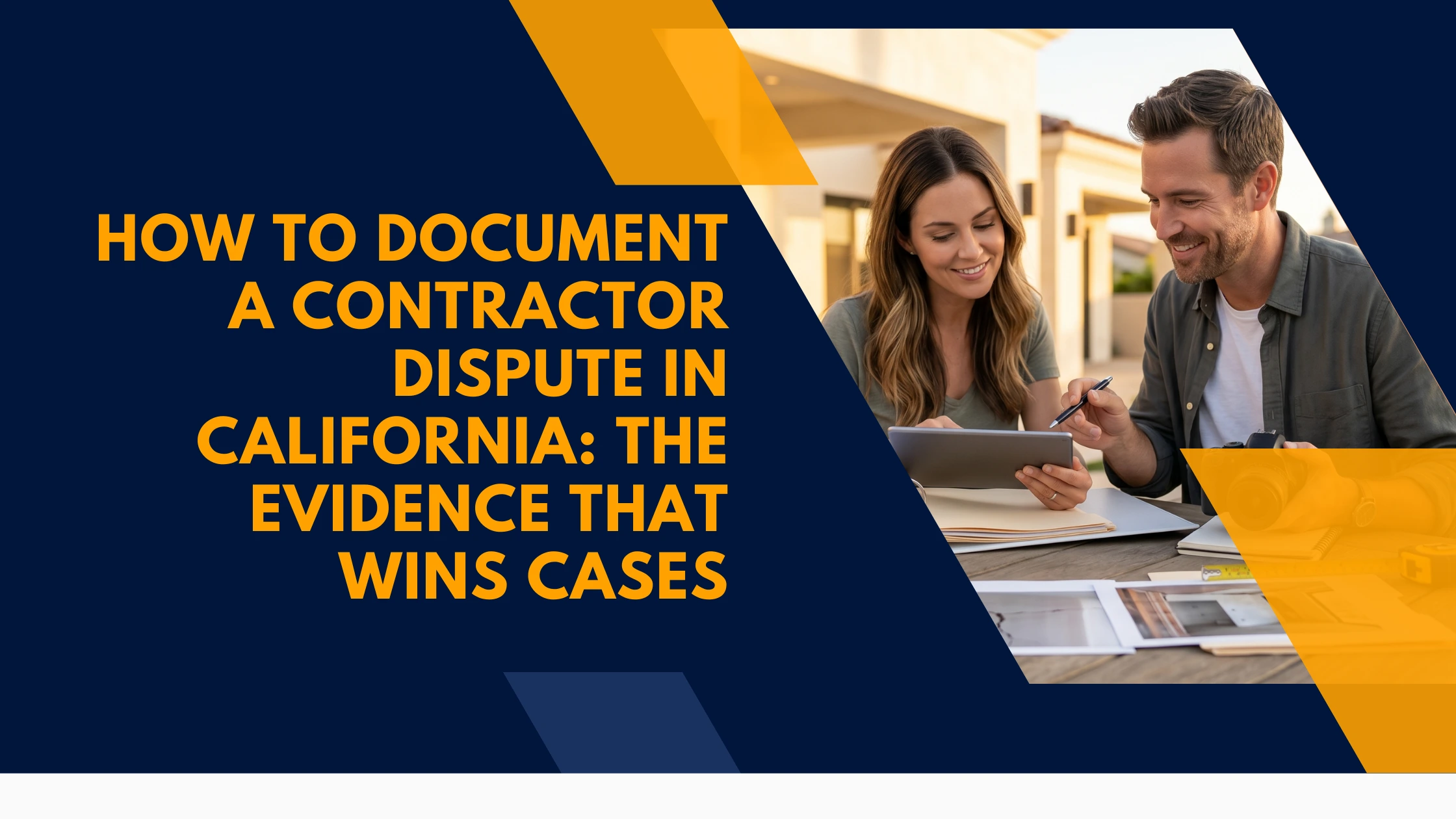 evidence contractor dispute California, text messages contractor dispute California, photos construction defect California, competing bids contractor dispute California,