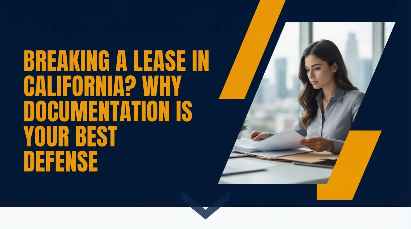 Breaking a lease in California: why documentation is your best defense