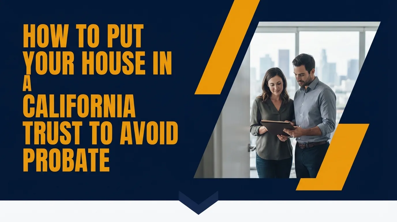 How to put your house in a California trust to avoid probate