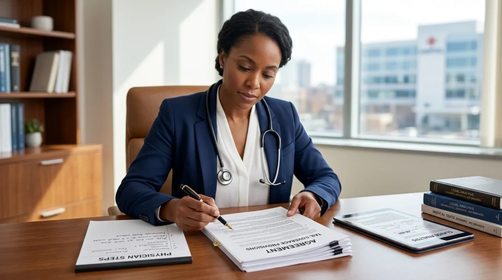 AB 692 physician contracts and California employment agreement requirements