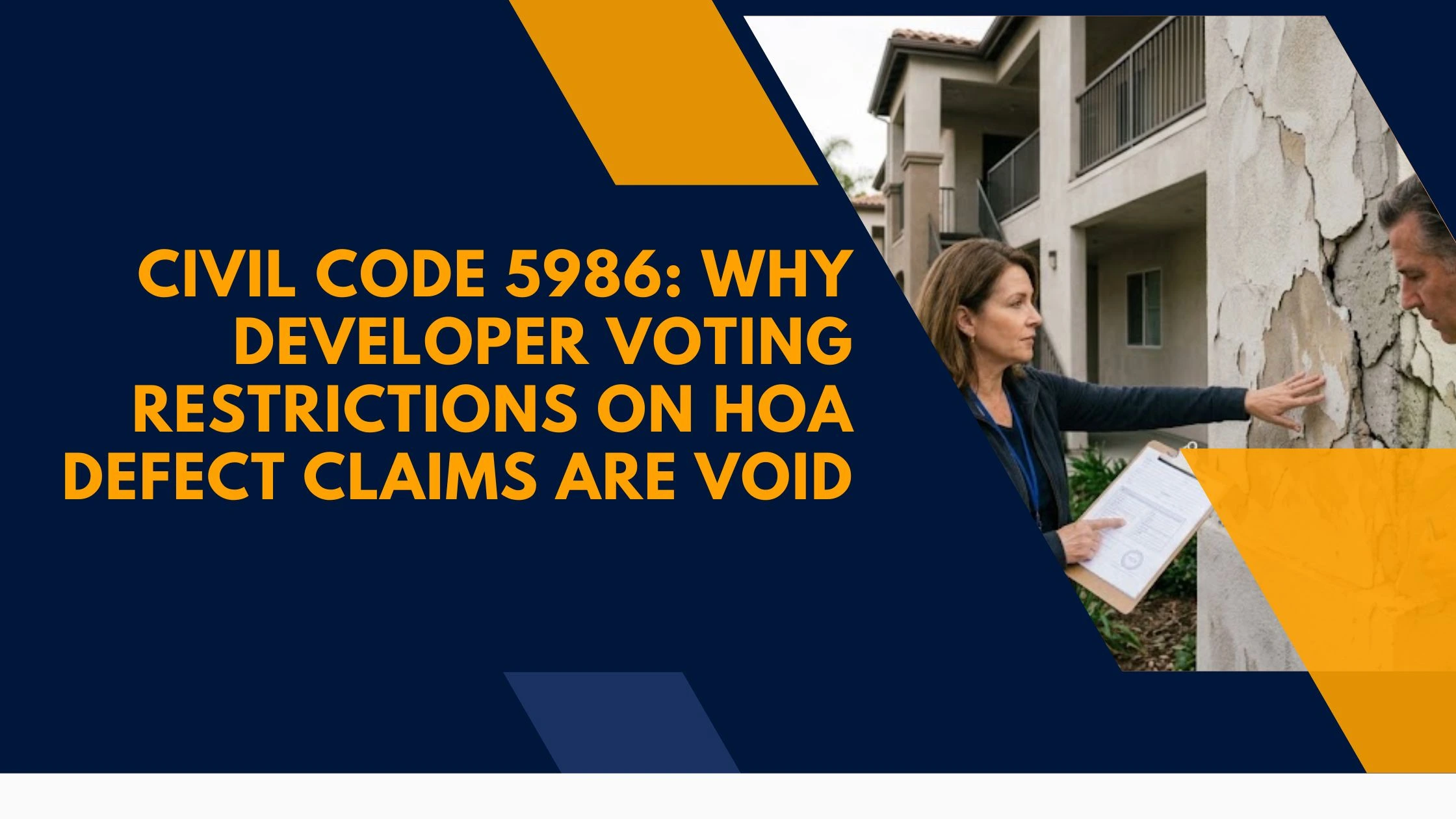 civil code 5986 hoa construction defect