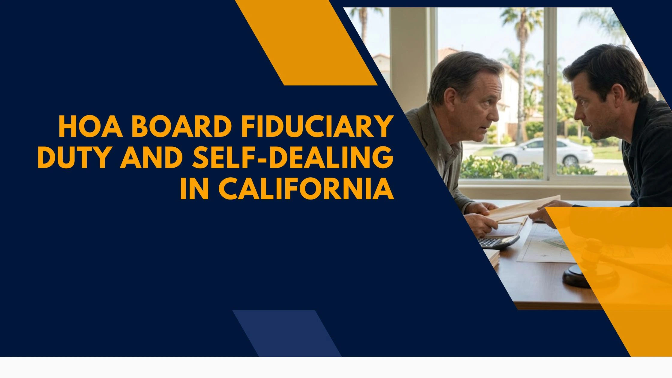 hoa board breach of fiduciary duty california