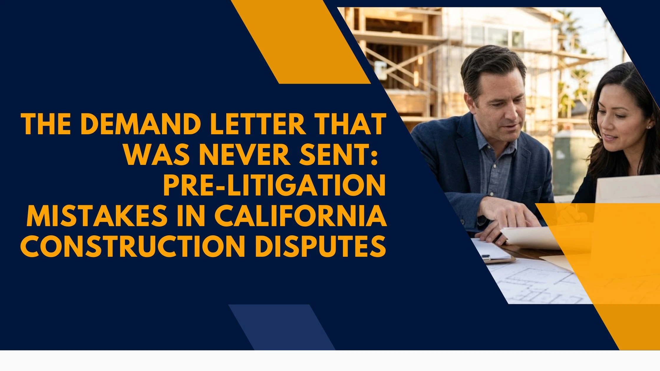 The Demand Letter That Was Never Sent Pre-Litigation Mistakes in California Construction Disputes