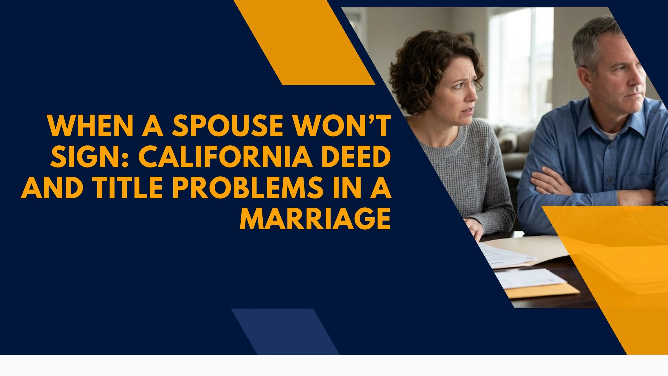 spouse won’t sign deed california